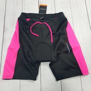 Muddyfox Padded Cycling Shorts Womens Size 10 US (UK 14) Black/Pink
